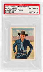 “HOPALONG CASSIDY WILD WEST TRADING CARD” POST CEREALS PREMIUM SET.