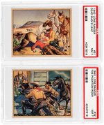 "LONE RANGER CHEWING GUM" PSA GRADED HIGH NUMBER GUM CARD LOT OF 8.