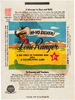 "THE LONE RANGER" GUM INC. WRAPPER.