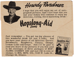 "HOPALONG CASSIDY-AID" COMPLETE PREMIUM CARD SET & MAILER.