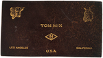 "TOM MIX" PERSONAL LEATHER BUSINESS CARD.