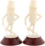 PLANTERS "MR. PEANUT" PLASTIC FIGURAL NIGHT LIGHT PAIR.