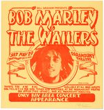 BOB MARLEY & THE WAILERS ARTIST SIGNED 1976 CONCERT POSTER.