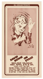 DAVID BOWIE 1978 CONCERT POSTER SIGNED BY ARTIST RANDY TUTEN.