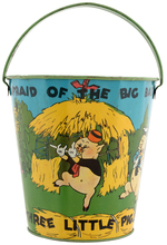 "THREE LITTLE PIGS - WHO'S AFRAID OF THE BIG BAD WOLF" SAND PAIL.