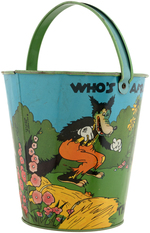 "THREE LITTLE PIGS - WHO'S AFRAID OF THE BIG BAD WOLF" SAND PAIL.