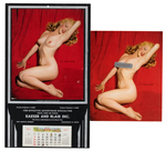 MARILYN MONROE "GOLDEN DREAMS" NUDE PIN-UP SAMPLE CALENDAR.