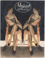 LADIES STOCKINGS & RELATED 1930s STORE COUNTER SIGN PAIR.