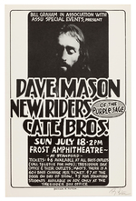 TRIO OF RANDY TUTEN SIGNED CONCERT POSTERS INCLUDING HELL'S ANGELS BENEFIT AND DAVE MASON.