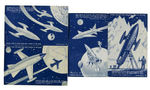 "JETS, ROCKETS, SPACEMEN" UNOPENED GUM PACK & GLOW-IN-THE-DARK SPACE SCENE EXHIBIT CARD SET.