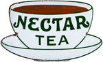 "NECTAR TEA" PORCELAIN ADVERTISING SIGN.