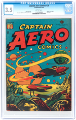 "CAPTAIN AERO COMICS" #26 AUGUST 1946 CGC 3.5 VG-.