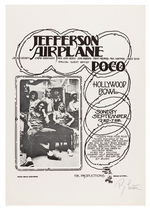 RANDY TUTEN SIGNED POSTER TRIO WITH JEFFERSON AIRPLANE, WAR & PETER FRAMPTON.