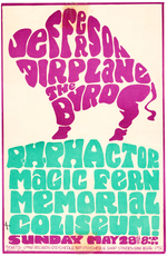 JEFFERSON AIRPLANE & THE BYRDS CONCERT HANDBILL.