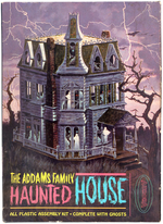 AURORA "THE ADDAMS FAMILY HAUNTED HOUSE" BOXED MODEL KIT.