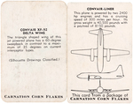 AIRCRAFT RECOGNITION CARNATION CORN FLAKES PREMIUM CARD SET.