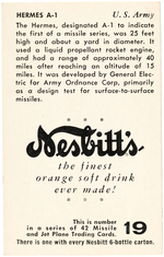 "MISSILE AND JET TRADING CARDS" NESBITT'S PREMIUM SET.