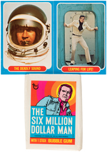 "SIX MILLION DOLLAR MAN" TOPPS TEST ISSUE CARDS & WRAPPERS LOT.