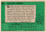 "DAVY CROCKETT" TOPPS 2ND SERIES (GREEN BACK) GUM CARD SET.