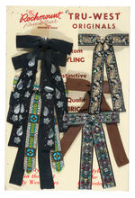 "ROCKMOUNT RANCH WEAR TRU-WEST ORIGINALS" WESTERN BOW TIES ON STORE CARD.