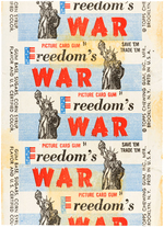 "FREEDOM'S WAR" TOPPS GUM CARD WRAPPER.