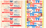 TELEVISION AND RADIO STARS OF NBC BOWMAN GUM CARD WRAPPER PAIR.