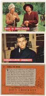 "DAVY CROCKETT" TOPPS 1ST SERIES (ORANGE BACK) GUM CARD SET.