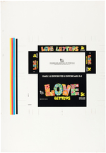 "LOVE LETTERS" (LOVE INITIALS) TOPPS VAULT DISPLAY BOX UNCUT PROOF SHEET.