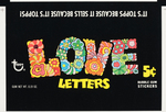 "LOVE LETTERS" (LOVE INITIALS) TOPPS VAULT DISPLAY BOX UNCUT PROOF SHEET.