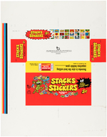 "STACKS OF STICKERS" TOPPS VAULT DISPLAY BOX UNCUT PROOF SHEET.