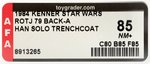 "STAR WARS" RETURN OF THE JEDI - HAN SOLO (TRENCH COAT)" 79 BACK-A AFA 85 NM+.