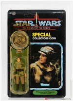 "STAR WARS: THE POWER OF THE FORCE - PRINCESS LEIA ORGANA (COMBAT PONCHO)" 92 BACK AFA 80 Y-NM.