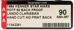 "STAR WARS: THE POWER OF THE FORCE - LANDO CALRISSIAN" 92 BACK PROOF CARD AFA 90 NM+/MT.