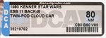 "STAR WARS: THE EMPIRE STRIKES BACK - TWIN-POD CLOUD CAR" DIE-CAST 11 BACK-B DCA 80 NM.