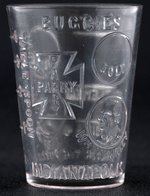 PARRY BUGGIES "GOLD SILVER" "McKINLEY BRYAN" WHIMSICAL SHOT GLASS.