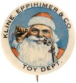 SANTA USING CANDLESTICK TELEPHONE BUTTON.