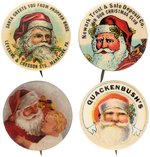 SANTA GROUP OF FOUR BUTTONS C. 1930s.