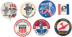 THREE UNCLE SAM AND FOUR MISC. WWII BUTTONS.