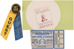 KNUTE ROCKNE ALL AMERICAN 1940 FILM WORLD PREMIERE PRESS LOT WITH BUTTON.