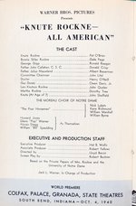 KNUTE ROCKNE ALL AMERICAN 1940 FILM WORLD PREMIERE PRESS LOT WITH BUTTON.