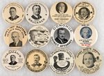 POCKET MIRRORS WITH EIGHT FOR LOCAL CANDIDATES PLUS FOUR ADVERTSING C. 1930s INTO EARLY 1940s.