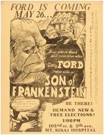 GRAPHIC YIPPIE NIXON/FORD "GERRY FORD SON OF FRANKENSTEIN" FLYER.