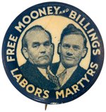 LABOR LEADER TOM MOONEY GROUP OF EIGHT ITEMS INCLUDING POSTER, ORIGINAL PHOTO, BUTTON AND MORE.