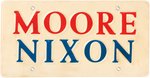 FIVE NIXON LICENSE PLATE ATTACHMENTS INCLUDING VACUFORM COATTAIL "MOORE NIXON."