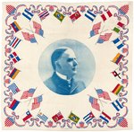 LARGE McKINLEY FLAGS OF THE WORLD SILK BANDANA.