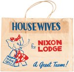 NIXON EPHEMERA INCLUDING "BEST FOR TEXAS" POSTER AND "HOUSEWIVES FOR NIXON LODGE" SHOPPING BAG.