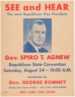 TRIO OF 1968/72 NIXON/AGNEW PIECES INCLUDING PENNSYLVANIA COATTAIL POSTER.