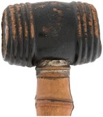 BENJAMIN HARRISON C. 1888 HARD CIDER BARREL TOPPER ON BAMBOO CANE.