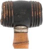 BENJAMIN HARRISON C. 1888 HARD CIDER BARREL TOPPER ON BAMBOO CANE.