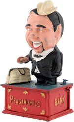 "REAGANOMICS" CAST IRON MECHANICAL BANK.